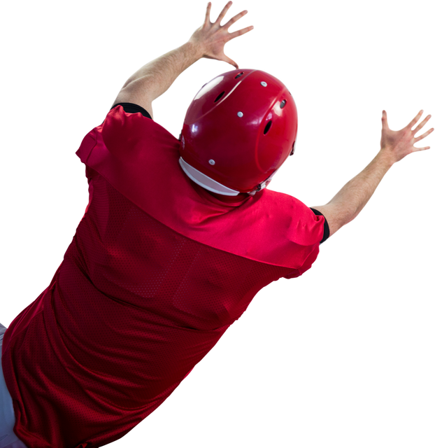 American Football Player Jumping to Catch Ball Transparent Background - Download Free Stock Videos Pikwizard.com