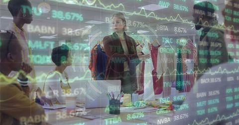 Financial data projection with diverse business team collaboration