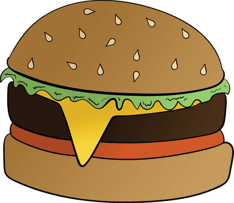 colorful hamburger illustration on transparent background - Download Free Stock Videos Pikwizard.com