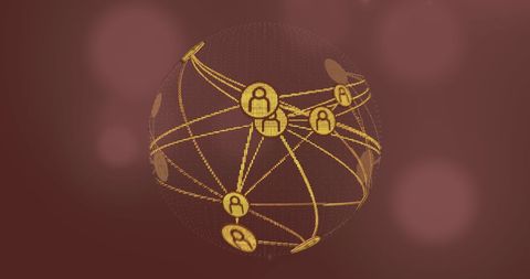 Global Networking Sphere with Interconnected Profiles - Download Free Stock Images Pikwizard.com