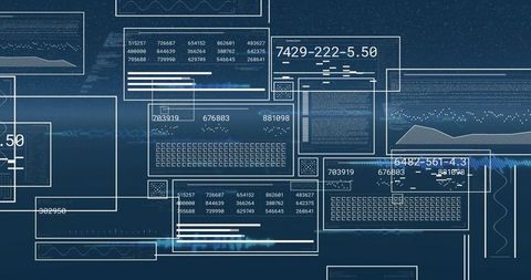 Displaying Futuristic Floating Data Panels and Streaming Real-Time Analytics Interface