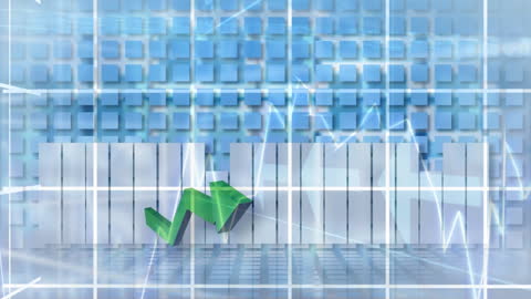 Growth Analysis Concept with Financial Graphs