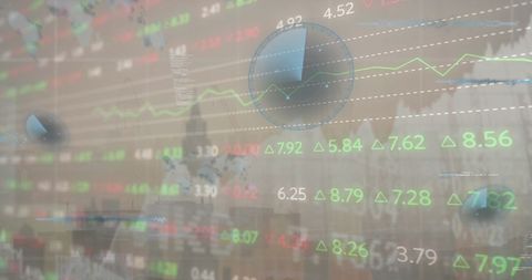 Global Financial Data Over Cityscape Background - Download Free Stock Images Pikwizard.com