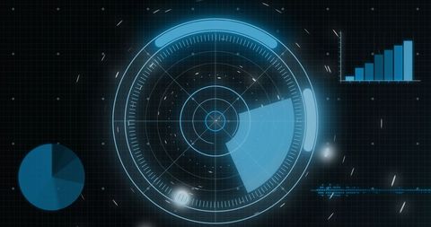 Futuristic Digital Interface with Data Graphs and Visualizations - Download Free Stock Images Pikwizard.com