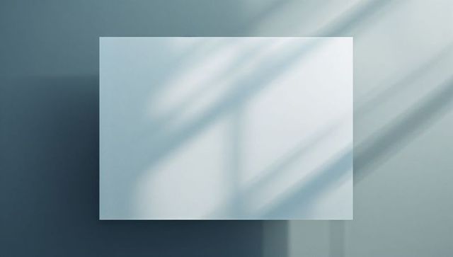 Blank White Panel in Minimalist Room with Soft Shadows