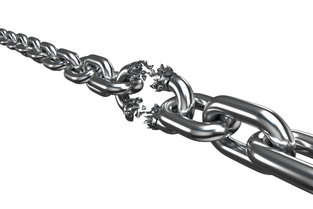 Transparent Broken Silver Chain Link with Damaged Segment in 3D - Download Free Stock Videos Pikwizard.com