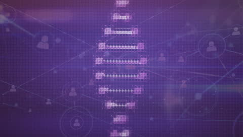 DNA Visualization with Social Network Icons Overlay