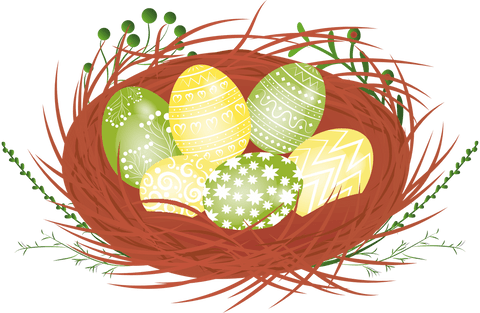 colorful easter eggs in nest on transparent background - Download Free Stock Videos Pikwizard.com