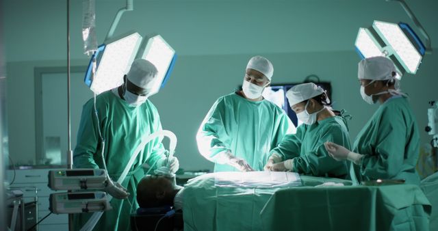 Diverse Doctors Performing Surgery in Modern Hospital Operating Room - Download Free Stock Images Pikwizard.com