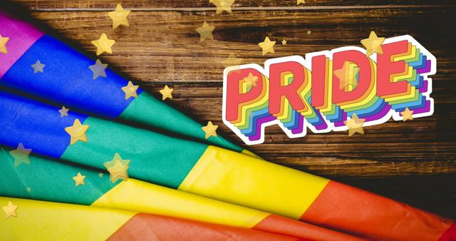 Celebrating Pride with Rainbow Flag and Star Accents - Download Free Stock Images Pikwizard.com