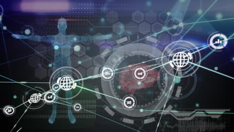 Futuristic Digital Network with Virtual Human and Data Interfaces