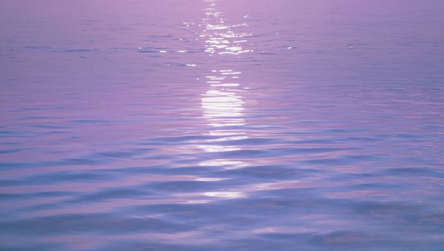 Vibrant Purple Ocean Waves Reflecting Sunset Glow
