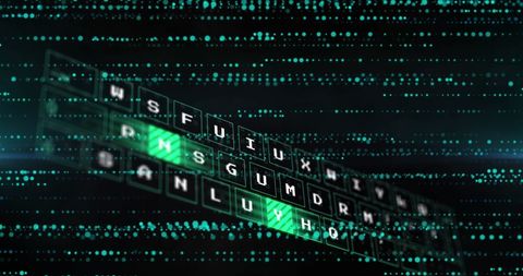 Abstract Data Processing with Keyboard Interface - Download Free Stock Images Pikwizard.com
