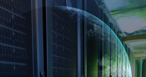 Digital Global Network in Modern Data Center - Download Free Stock Images Pikwizard.com