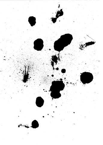 Black geometric abstract shape on transparent background