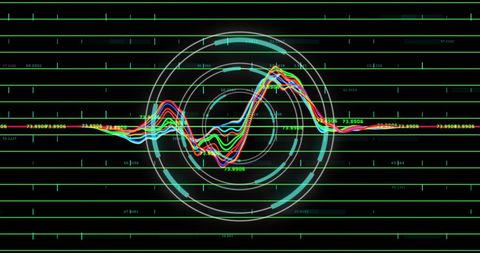 Dynamic Data Visualisation with Futuristic Digital Display - Download Free Stock Images Pikwizard.com
