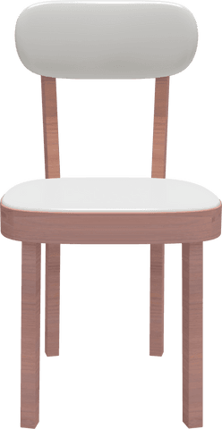 transparent simple wooden chair with white padded seating overview - Download Free Stock Videos Pikwizard.com