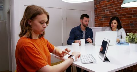 Young Professionals Collaborating in Modern Office Space - Download Free Stock Images Pikwizard.com