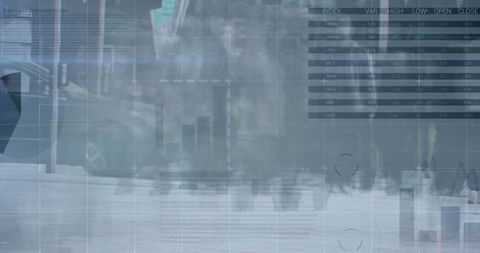 Corporate Data Overlay with Diverse Workforce - Download Free Stock Images Pikwizard.com