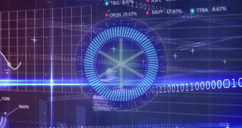 Futuristic Digital Interface with Data Scanning Motion