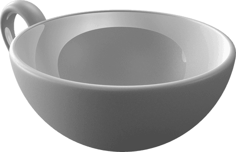 close-up of sleek gray tea cup transparent background - Download Free Stock Videos Pikwizard.com