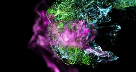 Abstract Vivid Colorful Vapors on Black Background - Download Free Stock Images Pikwizard.com