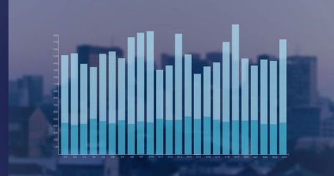 animated bar chart displaying data analytics and processing - Download Free Stock Images Pikwizard.com