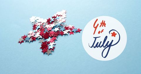 Fourth of July Celebration with Star Confetti - Download Free Stock Images Pikwizard.com