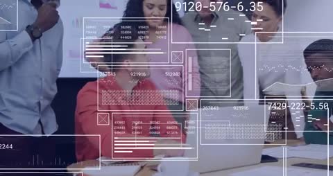 Diverse Team Collaborating on Business Data Analytics