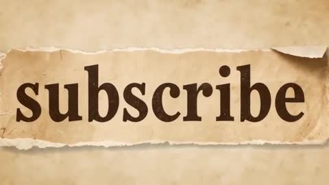 Animated torn parchment revealing subscribe with paper curl and vintage advertising style