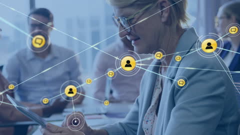 Business Network Connections Technology Digital Interface