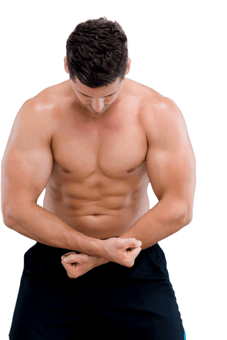Biracial Sportsman Flexing Muscles on Transparent Background - Download Free Stock Videos Pikwizard.com