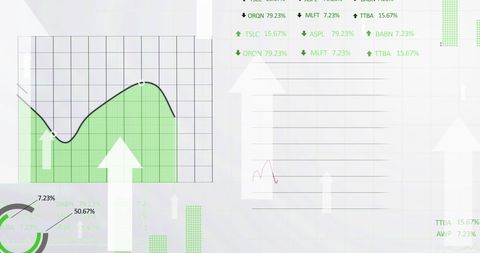 Futuristic Financial Data Analysis in Green Tones - Download Free Stock Images Pikwizard.com
