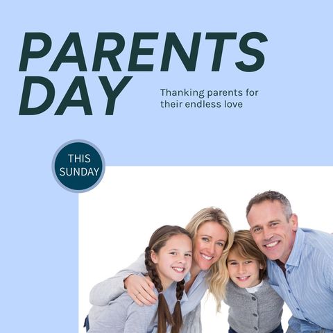 Happy Family Celebrating Parents Day with Joy and Gratitude - Download Free Stock Templates Pikwizard.com