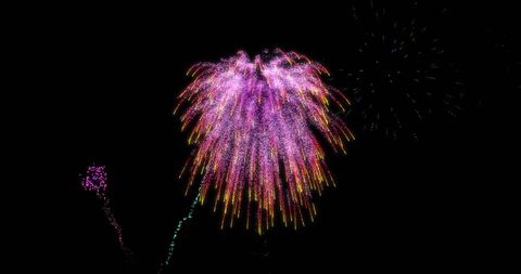 Vibrant Holiday Fireworks Illuminating Night Sky Celebration