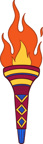 cartoon torch with vibrant flames on transparent background - Download Free Stock Videos Pikwizard.com