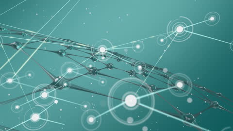 Abstract Global Network Connection with Tech Nodes