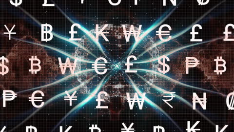 Digital Integration of Global Currencies and Technology Symbols