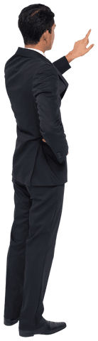 Transparent Businessman Pointing Back View Illustration - Download Free Stock Videos Pikwizard.com