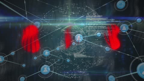 Abstract Digital Network and Technology Visualization