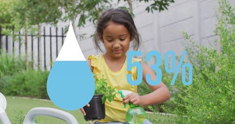 Environmental awareness educating young girls on water conservation