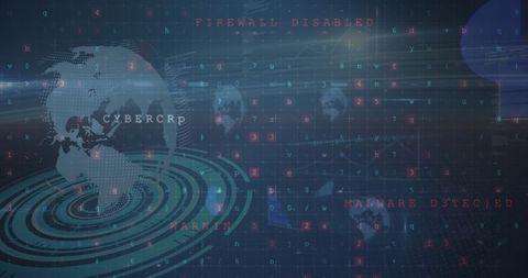 Cyber Attack Warning with Global Scope Scanning - Download Free Stock Images Pikwizard.com