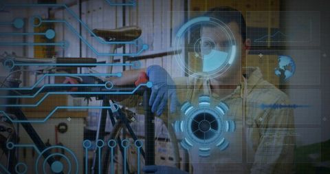 Mechanic tuning bicycle frames with augmented reality diagnostic hud interface