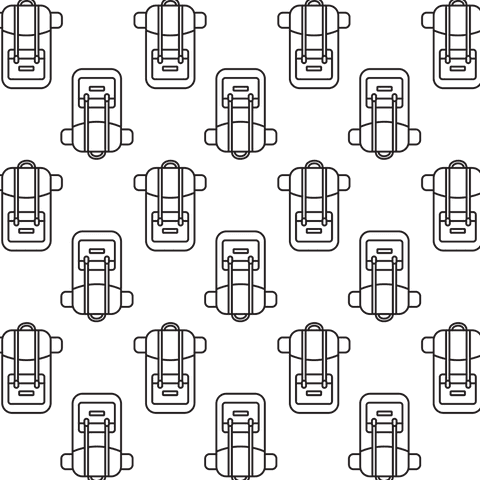 Seamless Outline Travel Backpack Pattern on Transparent Background - Download Free Stock Videos Pikwizard.com