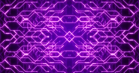 Neon Circuit Pattern on Purple Background - Download Free Stock Images Pikwizard.com