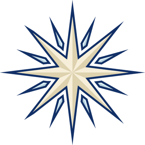 stylized nautical star with crème points on transparent background - Download Free Stock Videos Pikwizard.com