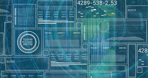 Abstract Digital Data Interface with Binary Coding and Graphs - Download Free Stock Images Pikwizard.com