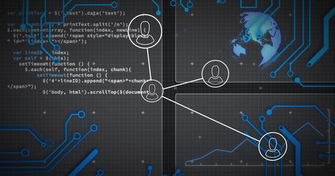 Global Digital Networking and Data Processing Background - Download Free Stock Images Pikwizard.com