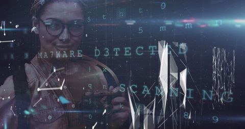 Cybersecurity Alert Overlaying Female Photographer Concept - Download Free Stock Images Pikwizard.com