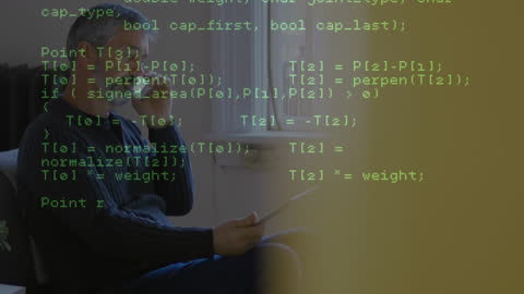 Data Processing Animation Overlaying Woman Using Smartphone